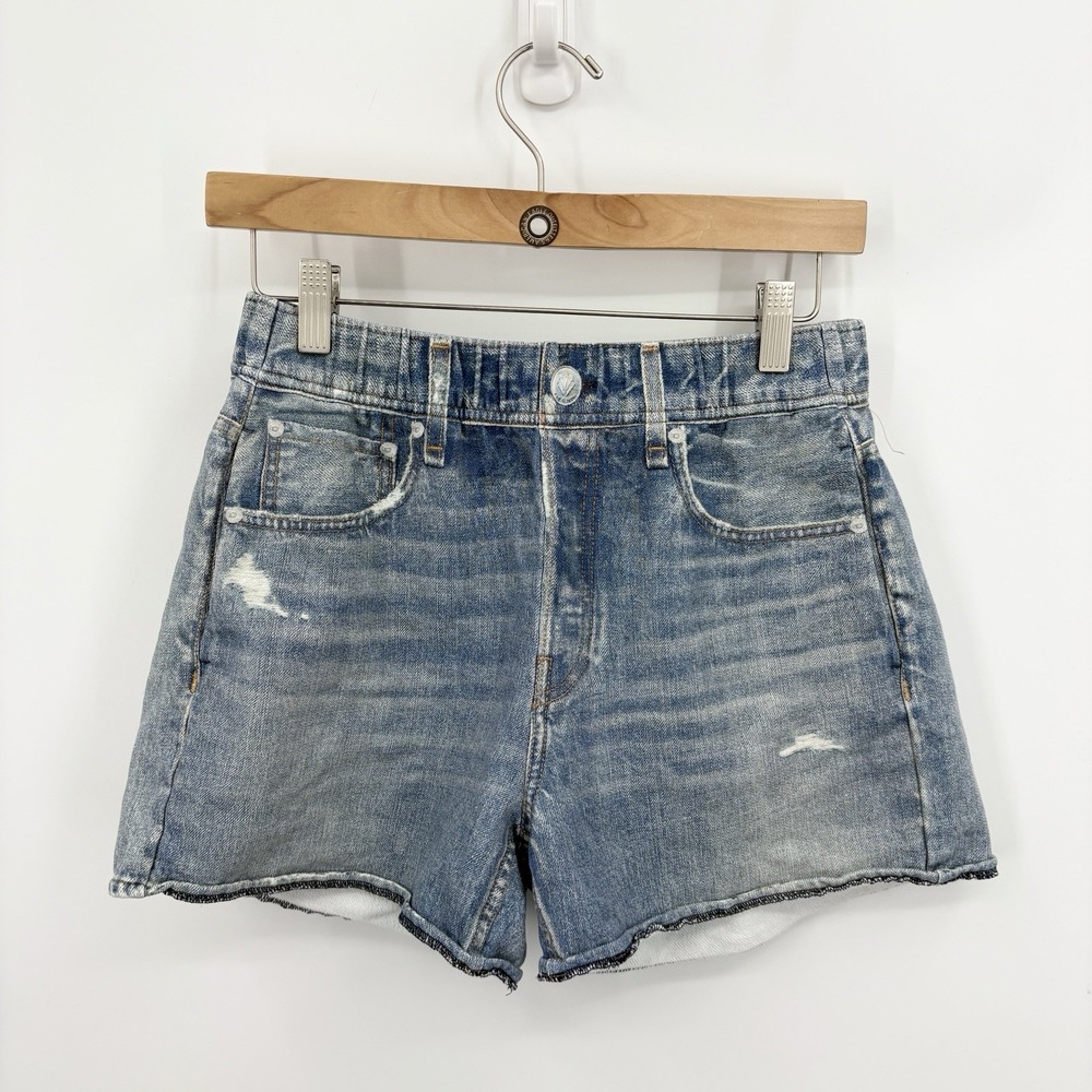Rag & Bone Miramar Trompe L'Oeil Cotton Walking Shorts Women Small Comfy Stretch